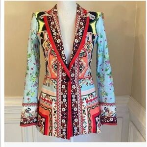 Alice & Olivia Nate Euphoria Colorful Women's Jacket/Blazer EUC size Small
